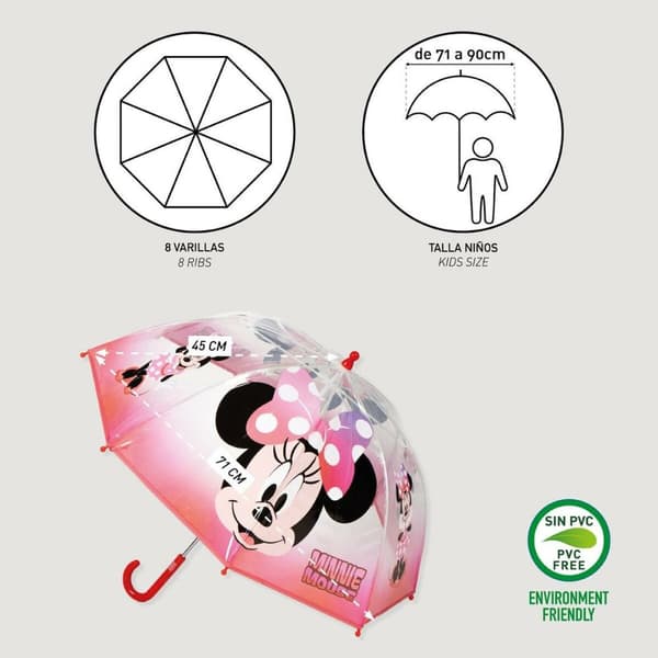 Sateenvarjot Minnie Mouse Punainen Ø 71 cm