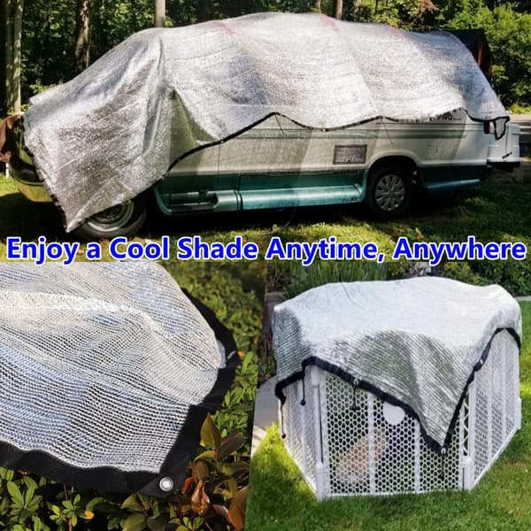 OBOSOE Solsejl / Sejldug Solbeskyttelsesnet, Presenninger 80% UV-beskyttelse 3×6M