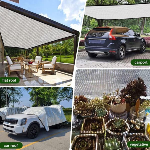 OBOSOE Solsejl / Sejldug Solbeskyttelsesnet, Presenninger 80% UV-beskyttelse 3×6M