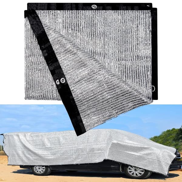 OBOSOE Solsejl / Sejldug Solbeskyttelsesnet, Presenninger 80% UV-beskyttelse 3×6M