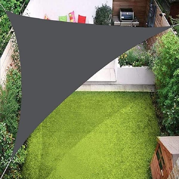 OBOSOE Sejldug - Solsejl - Soltag - Vandtæt - 4 x 4 x 4 m / 3 x 3 x 3 m Grå 3x3x3m