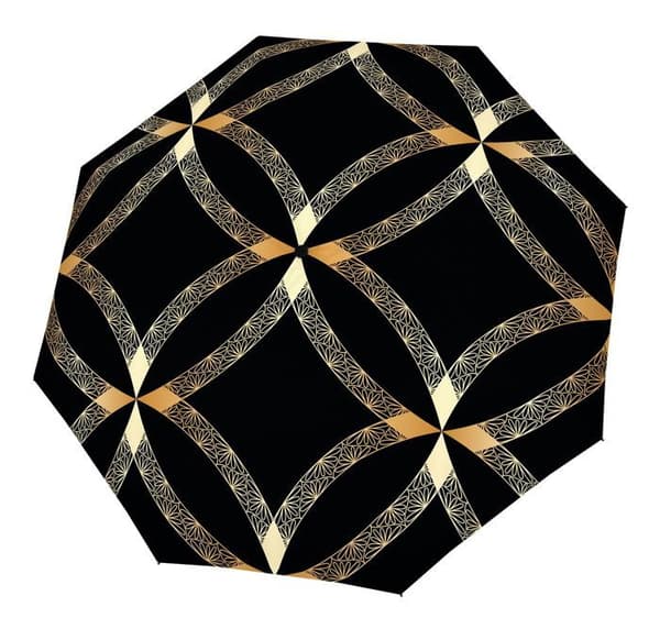 doppler svart och guld fickparaply för kvinnor - Fiber Magic Imperial Luxury 300305