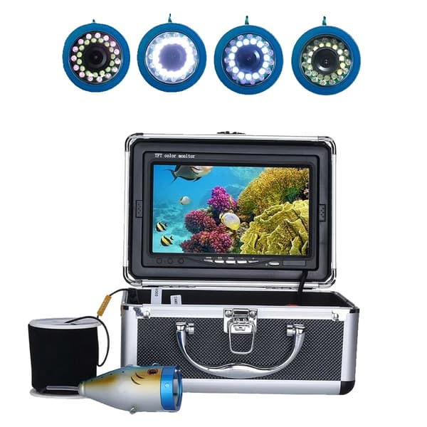 Vesialueen kalastuskamera, HD 1000TVL resoluutio, 50m kaapelin pituus,50M 30kpl LED-valoja