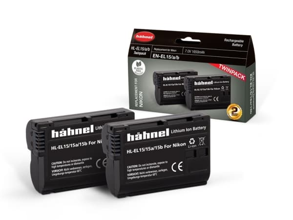 Hahnel HL-EL15HP, Kamerabatteri, Sort