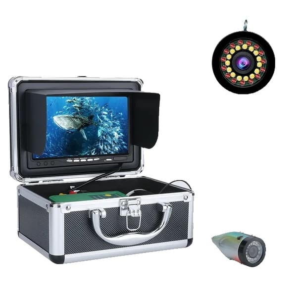 Vedenalainen kalalokero kamera, 7 tuuman HD-näyttö, 30 LED-valoa, 15M DVR 1080P