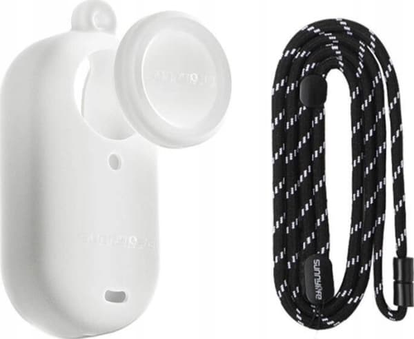Silicone case with a leash Sunnylife for Insta360 GO 3S (white)