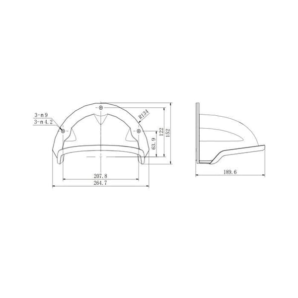 Väderbeständigt hölje - HIK VISION - DS-1250ZJ - Vit