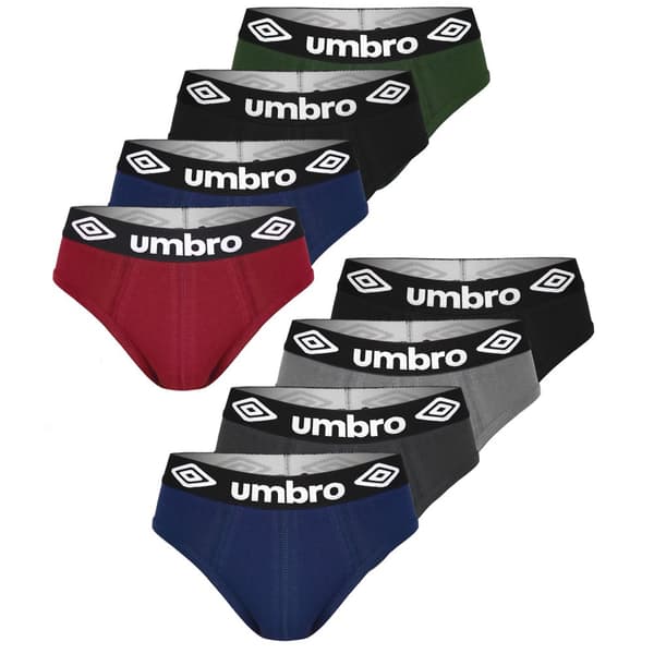 UMBRO Premium HerrKalsonger För Män - 8pak - Brief Klassisk Bekväm Mjuk - Trosor Mäns Underkläder Underwear Slip Herr L