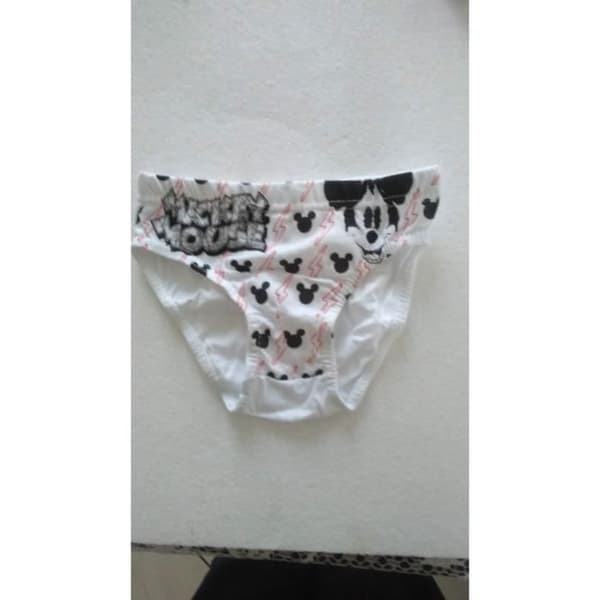 Slips Kille - Mickey Disney - Set om 3 - 100% Bomull - Multikolor - Vit