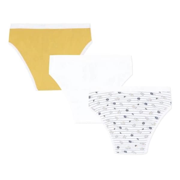 Paket med 3 flickbyxor i stretchig bomull 'Les Pockets Ecodim' - DIM/4/0BV5/LOT3F/DAISY/8