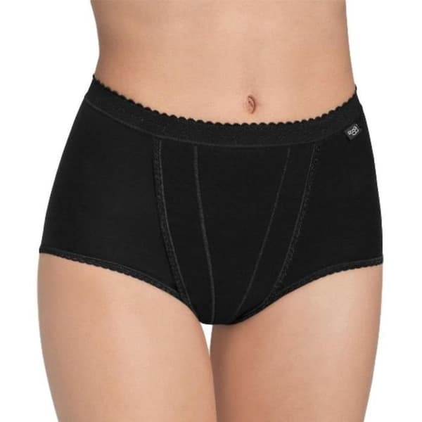 Sloggi Control Cotton Maxi Black Storlek 40 Dam Trosor Underkläder