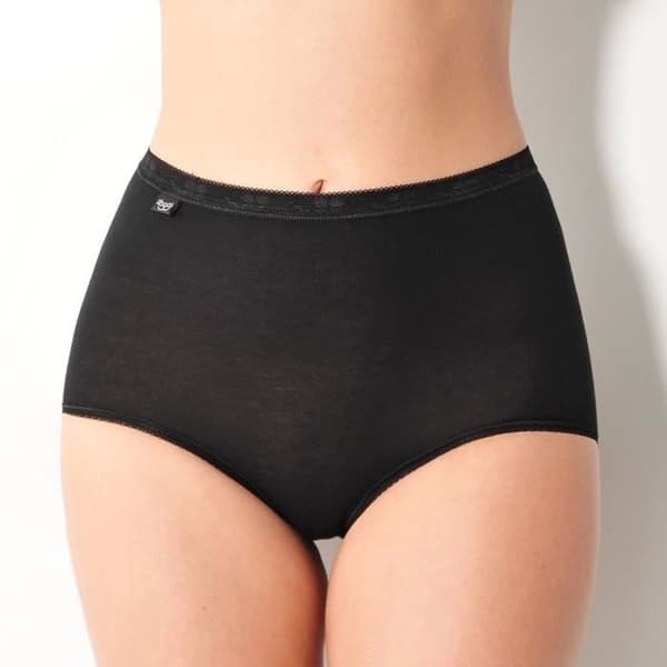 BRIEFS varumärke SLOGGI BASIC + MAXI (3 BRIEFS + 1 GRATIS) färg SVART