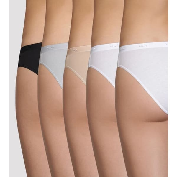 Särk - DIM - Les Pockets - Paket med 5 - 95% Bomull - Svart/Skinn/Vit/Grå