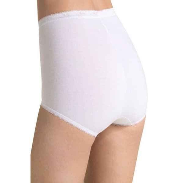 BRIEFS varumärke SLOGGI BASIC + MAXI (3 BRIEFS + 1 GRATIS) färg VIT