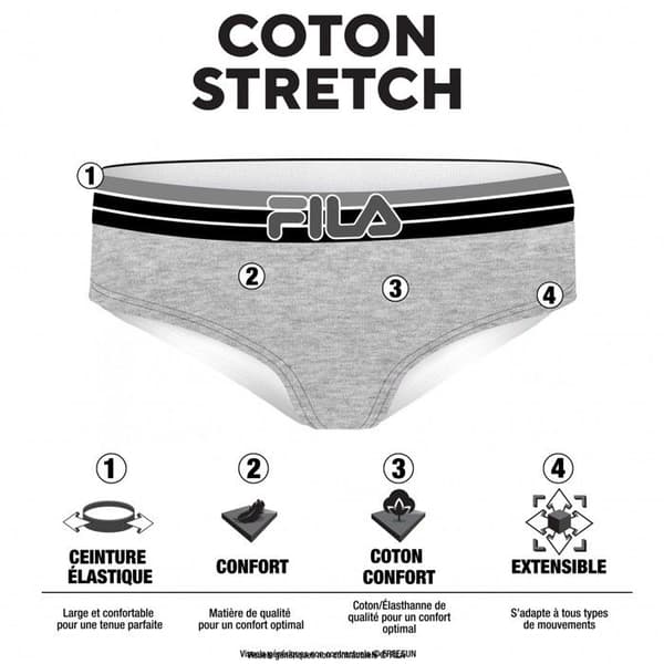 Fila Culottes i bomull FU6043 3-pack Dam