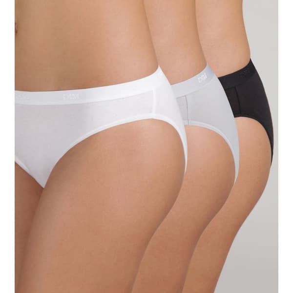 Cottontrosor - DIM - 3-pack - Svart - Extra platt midja - Elastisk midja