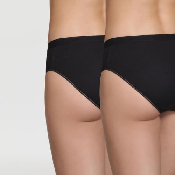 DIM Pure Cotton Midi Shorts X2 Svart