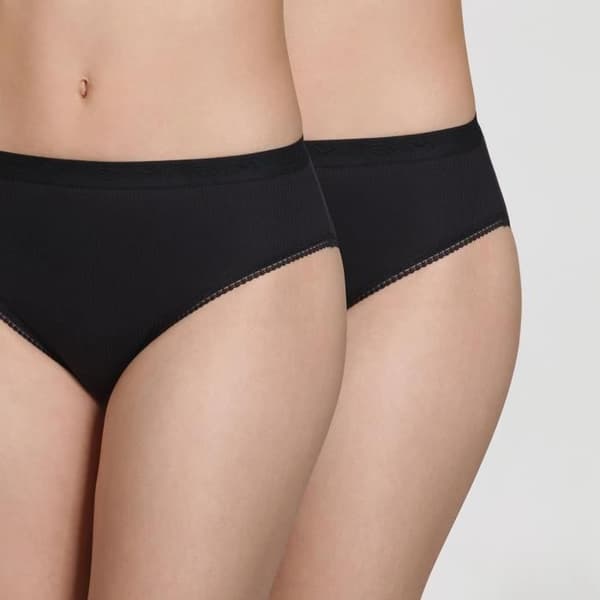 DIM Pure Cotton Midi Shorts X2 Svart