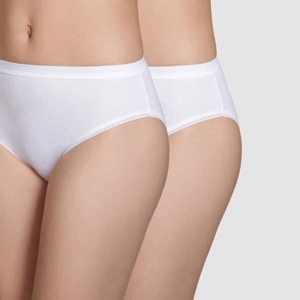 DIM Pure Cotton Midi Briefs X2 White