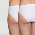 Miniatyrbild 2 av 2: DIM Pure Cotton Midi Briefs X2 White