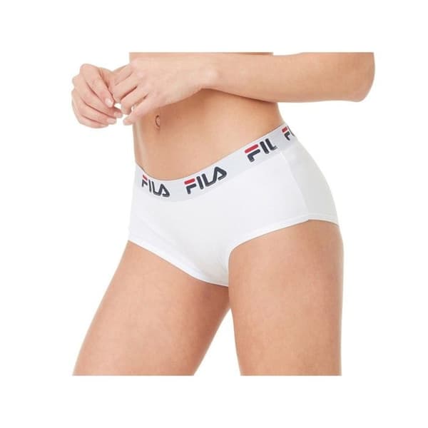 Fila Kvinnors bomullstrosor, hypoallergena, naturliga och stretchiga damunderkläder - vita