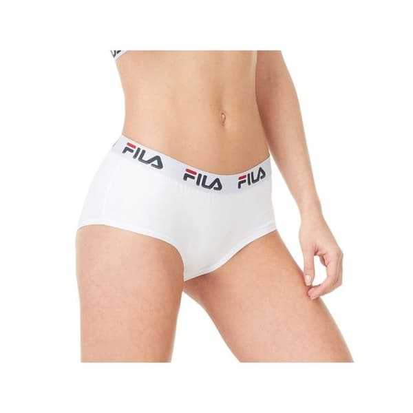 Fila Kvinnors bomullstrosor, hypoallergena, naturliga och stretchiga damunderkläder - vita