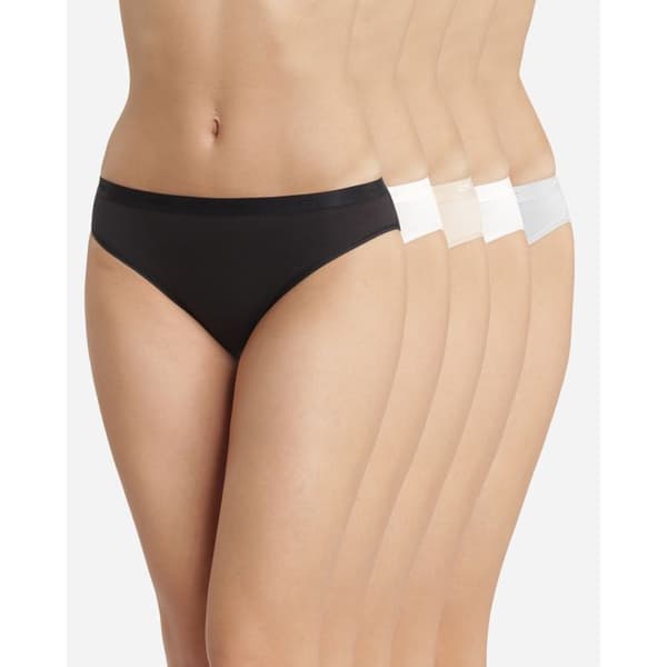 Slip - DIM - Les Pockets - 5-pack - Svart, Hud, Vit, Grå - 95% Bomull, 5% Elastan