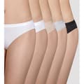 Miniatyrbild 1 av 6: Slip - DIM - Les Pockets - 5-pack - Svart, Hud, Vit, Grå - 95% Bomull, 5% Elastan