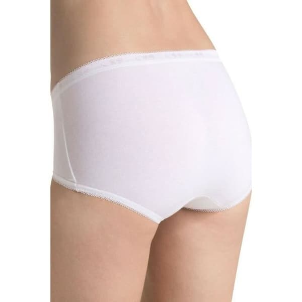 SLIP - SLOGGI - BASIC MIDI - 95% BOMULL - 3 SLIP + 1 GRATIS - FÄRG VIT