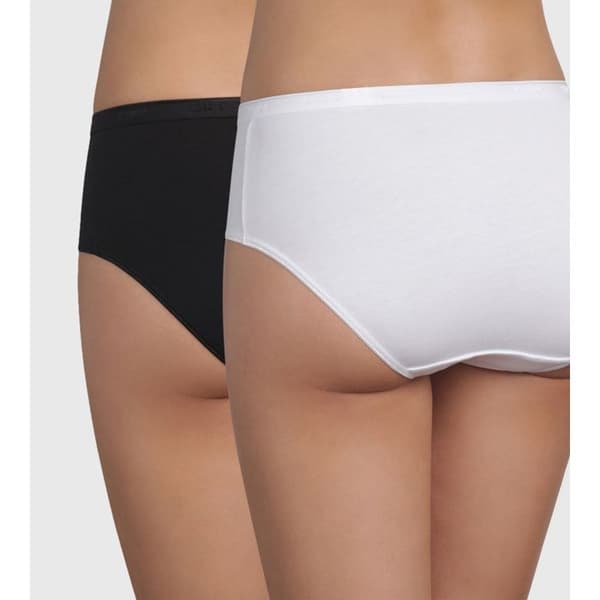 Maxi Culotter - DIM - Ekologisk Bomull Plus - 2-pack - Svart/Vit - Certifierad GOTS/Oeko-Tex