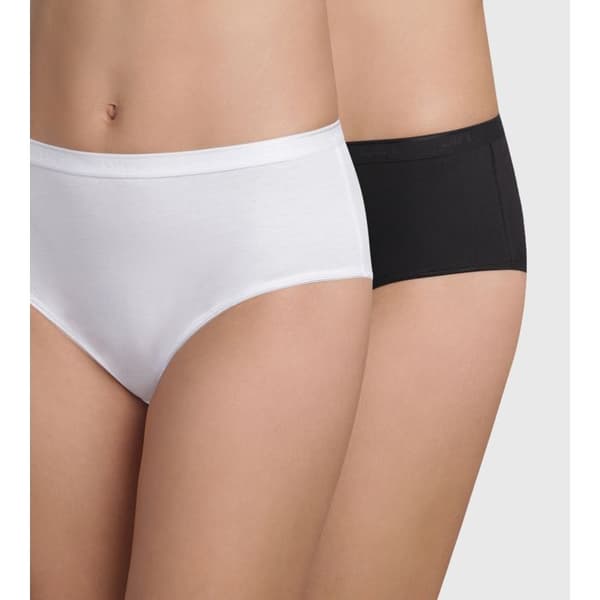 Maxi Culotter - DIM - Ekologisk Bomull Plus - 2-pack - Svart/Vit - Certifierad GOTS/Oeko-Tex