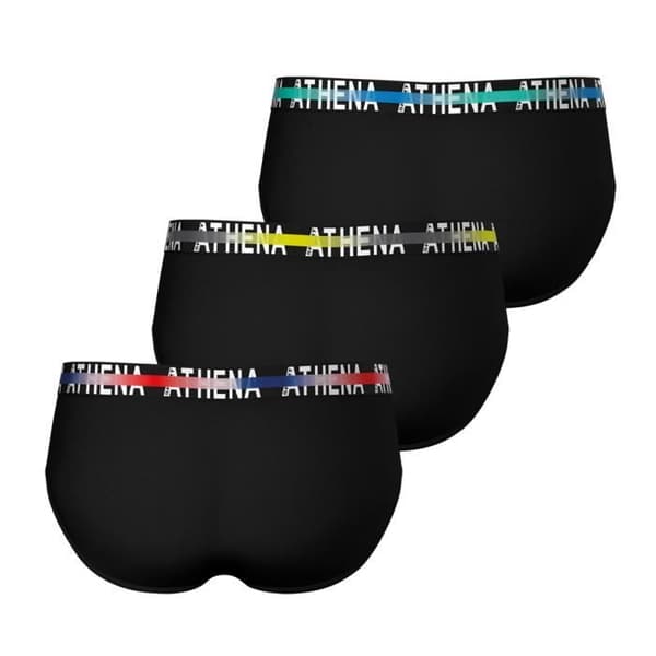 ATHENA Set med 3 kalsonger Endurance 24h Svart HERR
