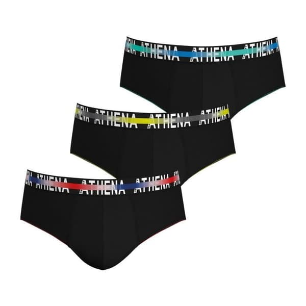 ATHENA Set med 3 kalsonger Endurance 24h Svart HERR