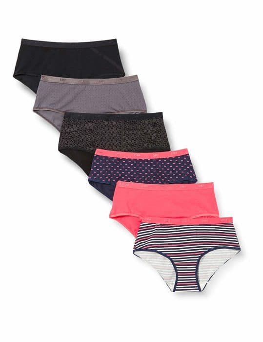 Trosor - trosor Dim - 4C20 - Les Pockets Boxer Stretch bomull för damer x6