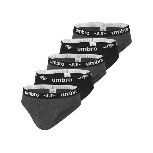 Umbro Herrkalsonger 100 % bomull, herrunderkläder, allergivänliga, mjuka och naturliga (paket med 5) - flerfärgad