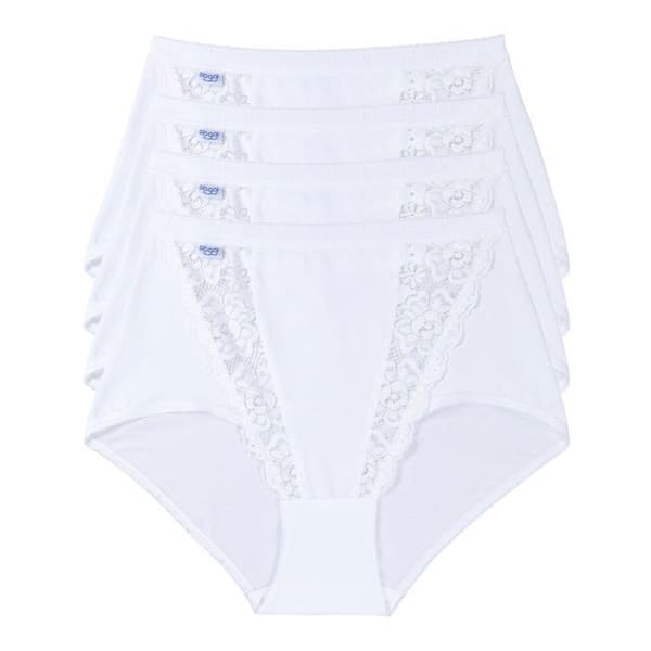 SLIP - SLOGGI - CHIC MAXI - 3 SLIPS + 1 GRATIS - FÄRG VIT - 85% BOMULL