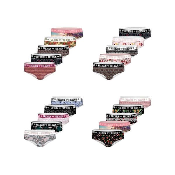 Freegun Culotter Överraskning mikrofiber Set om 5 Kvinna