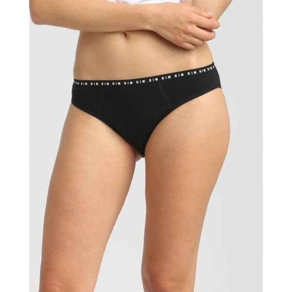 DIM Tvättbara menstruationstrosor i svart bomull Medium Flow DIM Protect Women