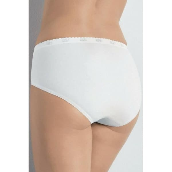 SLIP - SLOGGI - CHIC MIDI - 3 SLIPS + 1 GRATIS - Färg VIT - Hög midja