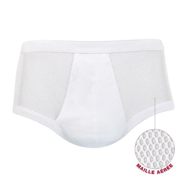Öppna högmidjade luftiga stickade trosor Les Classiques White