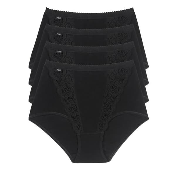 Culotte dam - Sloggi - Chic Maxi - 4-pack - Mjukhet - Elastisk spets - Optimal komfort