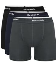 Resteröds 3-pack Organic Cotton Boxer Long Leg Navy/Grey