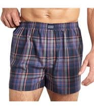 Jockey Just Squared Boxer Shorts Navy Checked