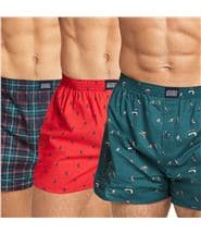 Jockey 3-pack Shirts And Shorts Woven Boxer Shorts Red/Green