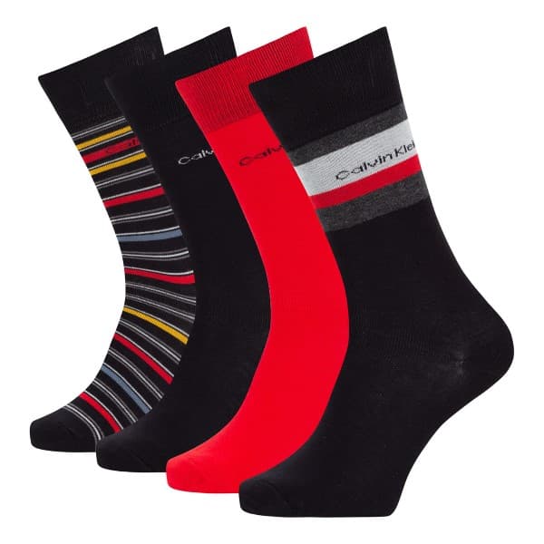 Calvin Klein Strumpor 4-pack David Crew Socks Gift Box