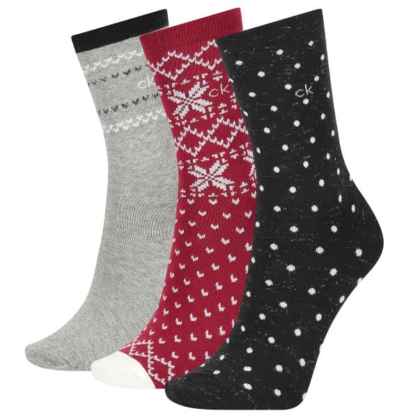 Calvin Klein Strumpor 3-pack Dawn Crew Sock Giftbox