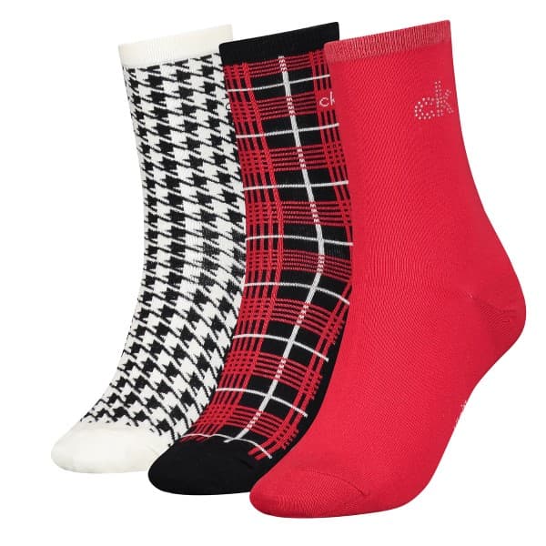 Calvin Klein Strumpor 3-pack Demi Crew Sock Gift Box
