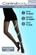 Miniatyrbillede 2 af 2: Control Body 920152 Shaping Tights Antracite
