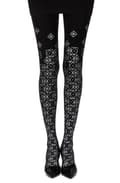 Miniatyrbild 2 av 2: Zohara "Kaleidoscope" Black Print Tights