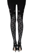 Miniatyrbild 1 av 2: Zohara "Kaleidoscope" Black Print Tights